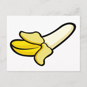 Carte postale Carton Peeled Banana Fruit