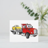 Carte Postale Carton plat du Camion Rouge Tow (Debout devant)