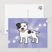 Carte Postale Carton Staffordshire Bull Terrier (Devant / Derrière)