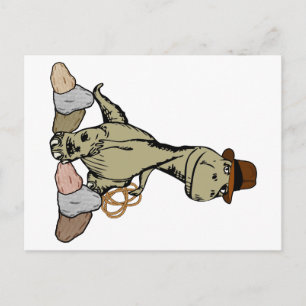 Carte Postale Carton Tyrannosaurus Dinosaur Explorateur