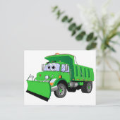 Carte Postale Carton vert à la neige (Debout devant)