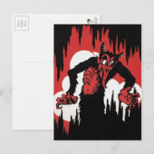 Carte Postale Carton vintage Krampus (Devant / Derrière)