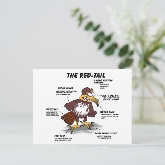 Carte Postale Cartoon à queue rouge (Debout devant)