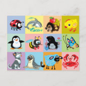 Carte Postale cartoon animals for kikids (Devant)