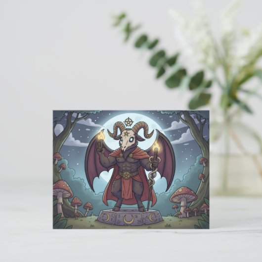 Carte Postale Cartoon Baphomet (Debout devant)