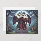 Carte Postale Cartoon Baphomet (Devant / Derrière)