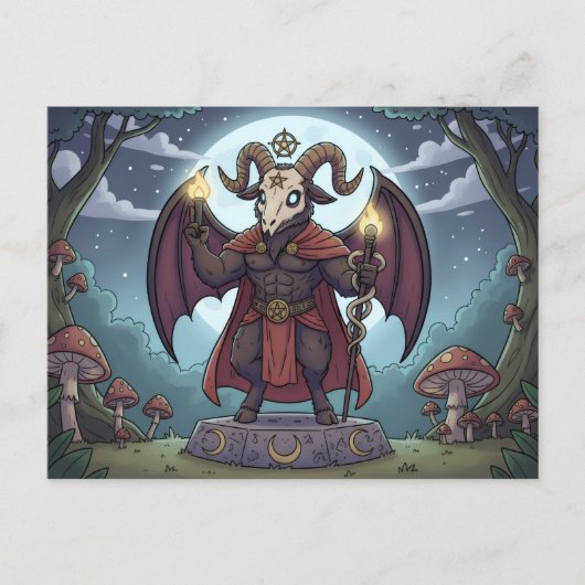 Carte Postale Cartoon Baphomet (Devant)