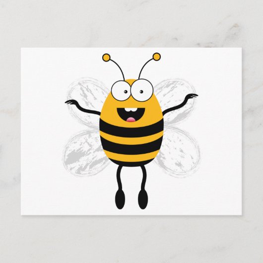 Carte Postale Cartoon Bee (Devant)