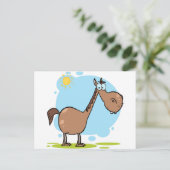 Carte Postale Cartoon Caractère Cheval (Debout devant)