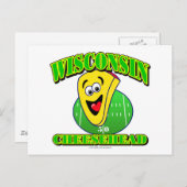 Carte Postale Cartoon CheeseHead (Devant / Derrière)