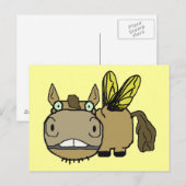 Carte Postale Cartoon Cheval Schbuses (Devant / Derrière)