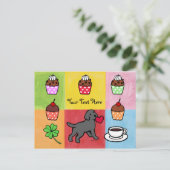 Carte Postale Cartoon Coeur Chiot Black Lab (Debout devant)