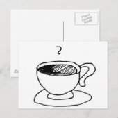 Carte Postale Cartoon Coffee Cup Demitasse Cute Cartoon (Devant / Derrière)
