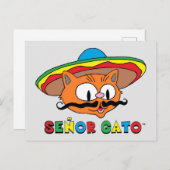 Carte Postale Cartoon coloré Cinco de Mayo (Devant / Derrière)