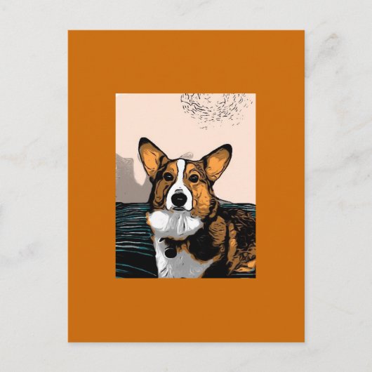 Carte Postale Cartoon Corgi (Devant)