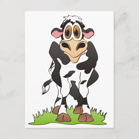 Carte Postale Cartoon Cow Holstein (Devant)
