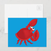 Carte Postale Cartoon crab (Devant / Derrière)
