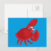 Carte Postale Cartoon crab (Devant / Derrière)