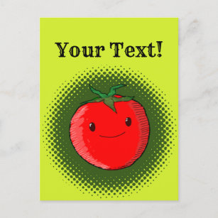 Carte postale Cartoon Cute Tomate Dessin