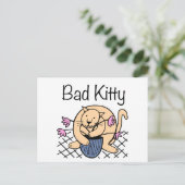 Carte Postale Cartoon de chat coquin (Debout devant)