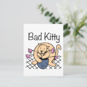 Carte Postale Cartoon de chat coquin (Debout devant)