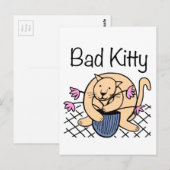 Carte Postale Cartoon de chat coquin (Devant / Derrière)