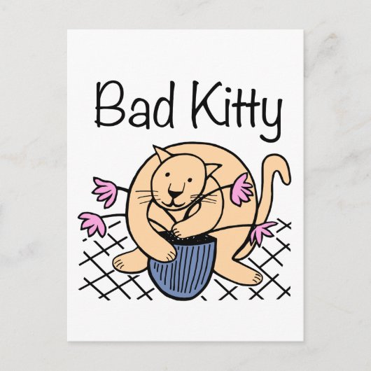Carte Postale Cartoon de chat coquin (Devant)
