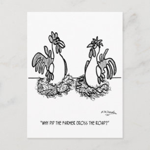 Carte Postale Cartoon de poulet 2648