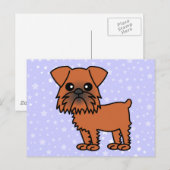 Carte Postale Cartoon du Cute Brussels Griffon (Devant / Derrière)