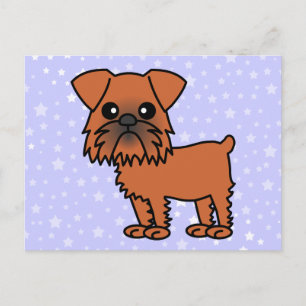 Carte Postale Cartoon du Cute Brussels Griffon