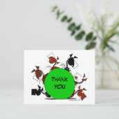 Carte Postale Cartoon en Merci de la chèvre (Debout devant)