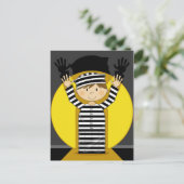 Carte Postale Cartoon Escaped Prisoner in Spotlight (Debout devant)