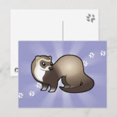 Carte Postale Cartoon Ferret (Devant / Derrière)