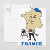 Carte Postale Cartoon France (Devant / Derrière)