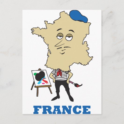 Carte Postale Cartoon France (Devant)