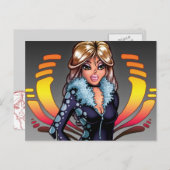 Carte Postale Cartoon Girl (Devant / Derrière)