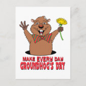 Carte Postale Cartoon Groundhog (Devant)