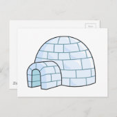 Carte Postale Cartoon Igloo (Devant / Derrière)