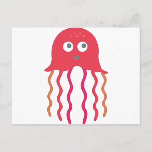 Carte Postale Cartoon Jellyfish (Devant)