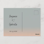 Carte Postale Cartoon mignon Teddy Lovers Heart Valentine's Day (Dos)