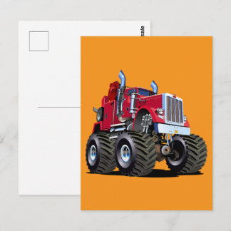 Carte Postale Cartoon Monster tow truck