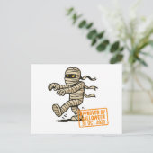 Carte Postale Cartoon Mummy - Approuvé par Halloween (Debout devant)