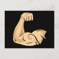 CARTOON MUSCLES HOMME bras fort biceps pow athléti