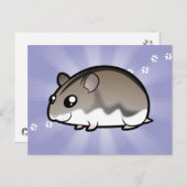 Carte Postale Cartoon Nwarf Hamster (Devant / Derrière)