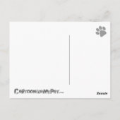 Carte Postale Cartoon Pomeranian (Dos)