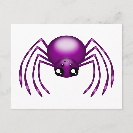 Carte postale Cartoon Purple Spider (Devant)