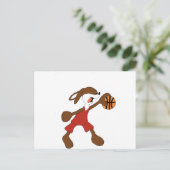 Carte Postale Cartoon Rabbit Michael Jordan Fan (Debout devant)