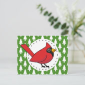 Carte Postale Cartoon Red Cardinal (Debout devant)