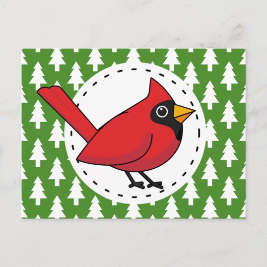 Carte Postale Cartoon Red Cardinal (Devant)