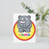 Carte Postale Cartoon Rhino (Debout devant)